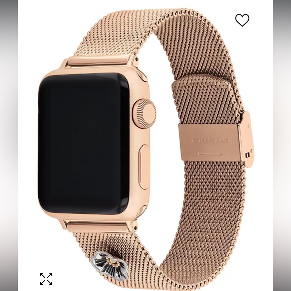 New In Box COACH 14700038 Women's Tea Rose Mesh Band for Apple Watch 38MM/40MM - Picture 4 of 5